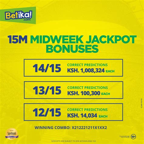 betika midweek jackpot bonus 0/15